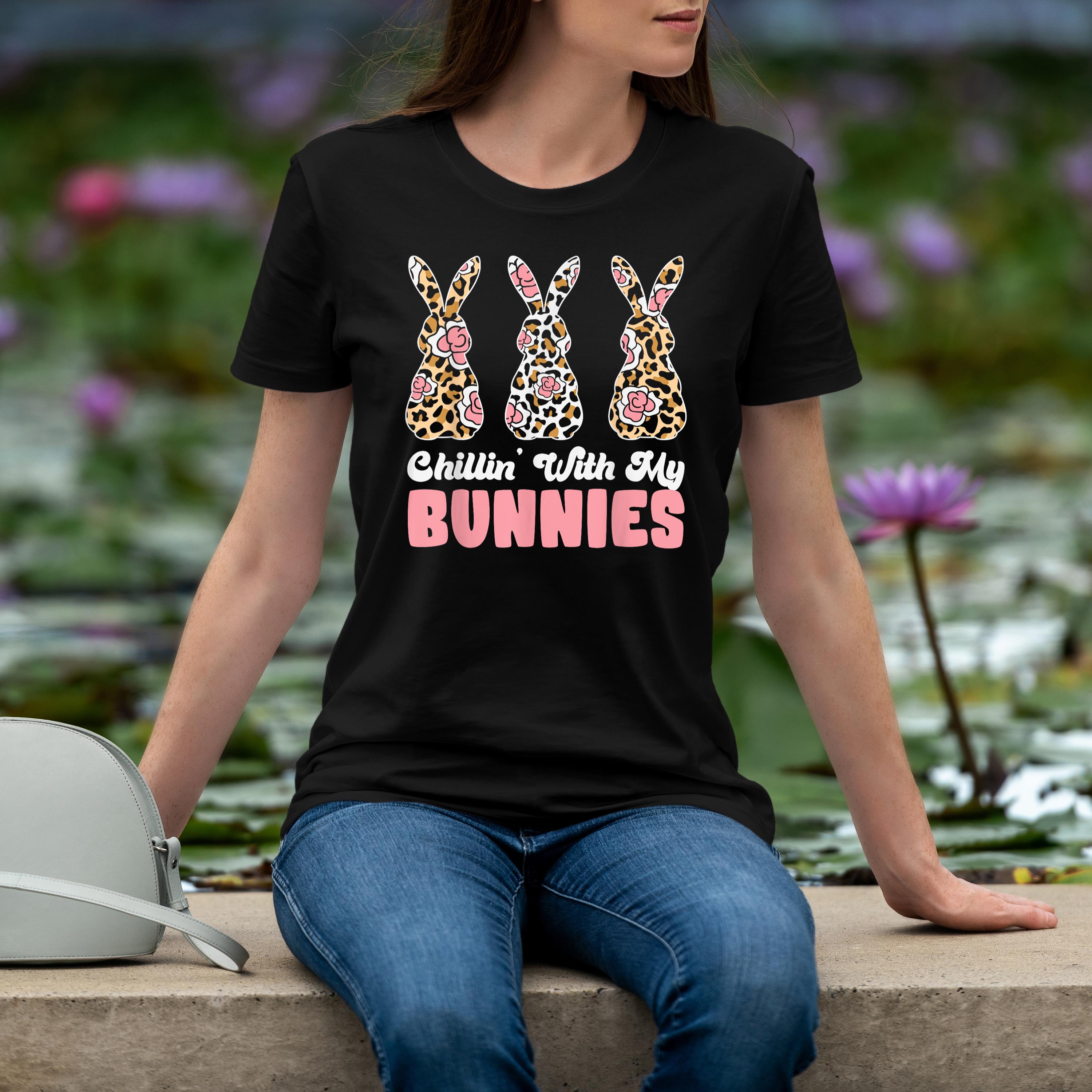 Easter Bunny Rabbit Shirt Trio Leopard Floral Cute Easter Shirt 